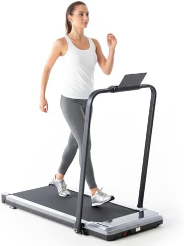 Sweetcrispy Walking Pad Treadmill for Home Office, Compact Quite Under-Desk Treadmills with Adjustable Speed and Remote Control, Portable & Slim Design for Workouts Fitness by Sweetcrispy