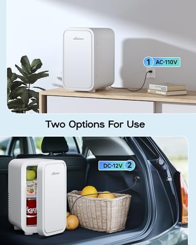 BEICHEN Mini Fridge,6 Liter / 8 Can Small Fridge for Bedroom, Car, Office - Image 6