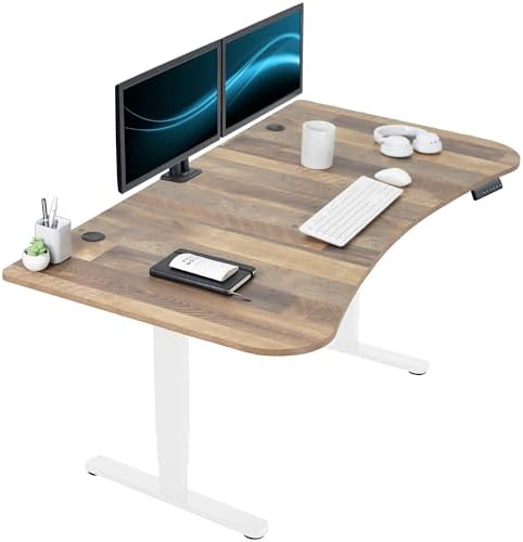 VIVO Reclaimed Wood 63 x 32 in Standing Desk, DESK-KIT-2W1P by VIVO