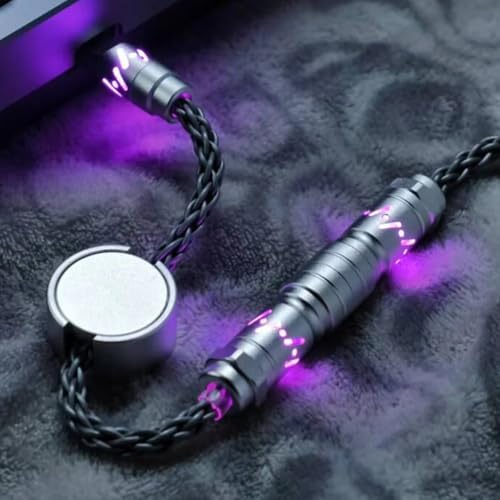 ATTACK SHARK C07 Custom Braided Aviator Cable with Light Up RGB-Gray - Image 5