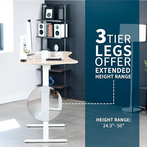 VIVO Light Wood 63 x 32 in Standing Desk, DESK-KIT-2W1C - Image 5