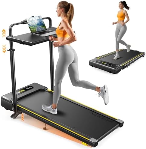 Acezoe 3 in 1 Under Desk Treadmill with Incline, Walking Pad with Removable Desk Workstation, Adjustable Height for Different Need, 300lbs Capacity, Foldable Compact for Home Small Office by AcezoeFitness