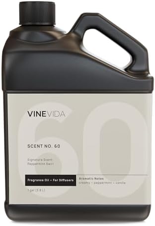 VINEVIDA [128 Fl Oz] Peppermint Swirl Fragrance Oil for Cold Air Diffusers, Essential Oils for Diffuser Oil Refill & Air Freshener Room Spray by VINEVIDA