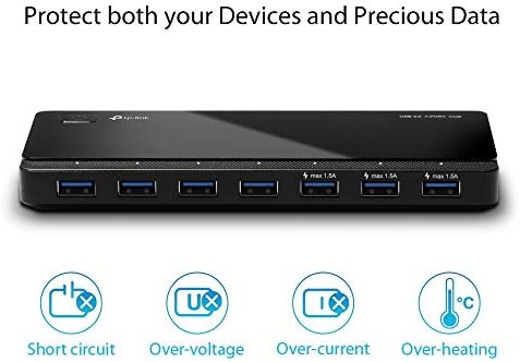 TP-Link [2nd Gen] TP-Link 7-Port USB 3.0 Ultra Slim Hub Including 3 BC 1.2 Charging Ports up to 5V / 1.5A. Compatible with Windows, Mac, Chrome & Linux OS, with Power On/Off Button (UH700) - Image 4