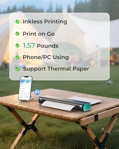 Phomemo M08F Portable Inkless Thermal Printer - 8.5'' x 11'' Letter, Black - Image 6
