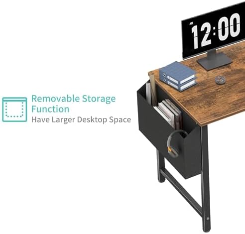 Lufeiya L Shaped Computer Desk with Power Outlet Shelves, 47 Inch Corner Desk for Home Office Bedroom, L-Shaped Study Writing Working PC Desks, Rustic Brown - Image 7