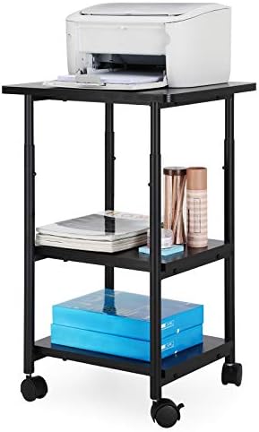 VASAGLE 3-Tier Printer Stand with Locking Wheels, Under Desk Printer Table - Image 4