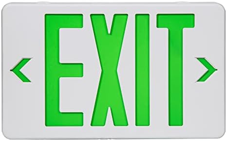 TANLUX Green Exit Sign, LED Emergency Exit Light with Battery Backup, UL Listed, AC 120/277V, Hardwired Exit Signs with Emergency Lights, Commercial Emergency Lights for Business - 1 Pack by Unknown