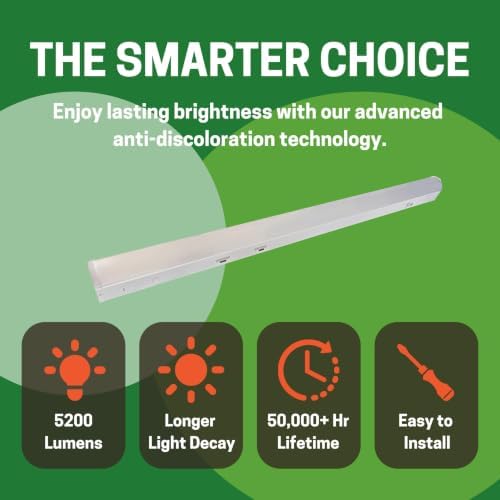 E2 LIGHTING 4FT Black LED Linear Strip Light, Emergency Battery Backup - Image 3