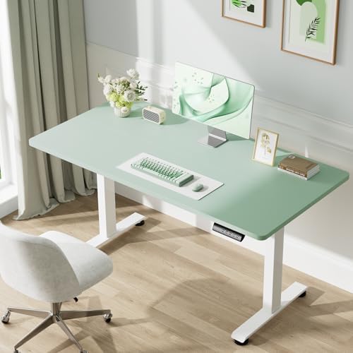 Veken 55 Inch Large Electric Standing Desk, Gaming Table, Green - Image 3
