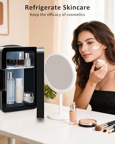 OTIC 4L Mini Fridge, Portable Refrigerator for Bedroom, Car, Marble Black - Image 2