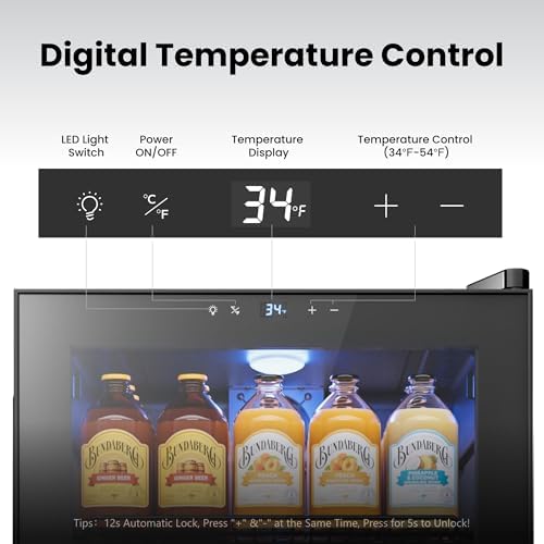 Yeego Beverage Refrigerator Drink Cooler, 130 Cans Mini Fridge - Image 3