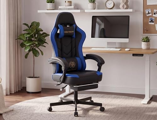 Mistpeople Gaming Chair, Ergonomic High Back Computer Chair with Footrest, Lumbar Support & Pocket Spring Cushion, Comfortable Swivel Home Office Desk Chair for Adults - Image 2