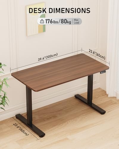 40" Small Electric Standing Desk Adjustable Height for Home Office - Image 3