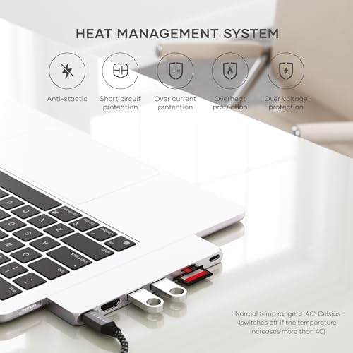 Satechi 7-in-1 USB-C Hub Pro Slim, 4K HDMI, USB 3.2 Gen 2, USB 4, Silver - Image 6