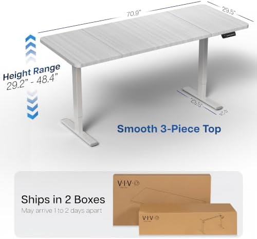 VIVO Dark Gray 71 x 30 in Standing Desk, DESK-KIT-1G7G - Image 3