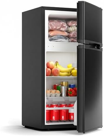 COWSAR 2.5 Cu.Ft Mini Dorm Fridge with Freezer for Bedroom, Office, Black by COWSAR