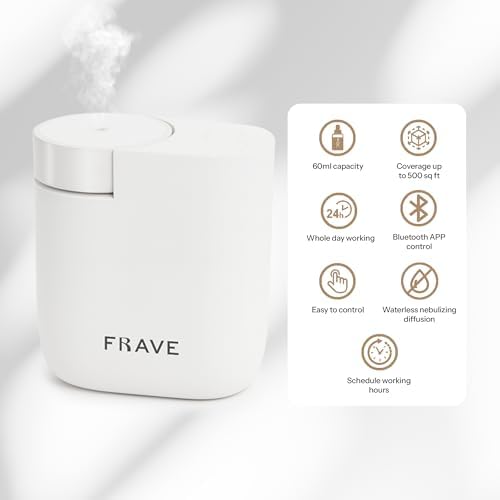 Air Lux Diffuser, Plug-in Waterless Diffuser for Essential Oil, Smart Bluetooth App Control, Covers Up to 500 sqft 60ml Capacity, Home Office Hotel Scent Diffuser, Cold Air Technology, White - Image 7