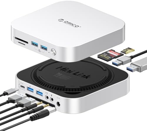 ORICO Mac mini M4 Dock and Stand with NVMe SSD Enclosure for Mac mini M4/M6 by ORICO