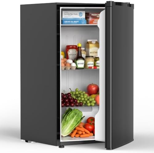 COWSAR 3.1 Cu.ft Mini Dorm Fridge for Bedroom Apartment Office, Black by COWSAR