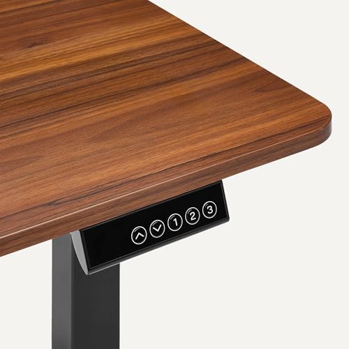 Amazon Basics Electric Standing Desk, Height Adjustable Home Office Desk with Memory Buttons and Electronic Display, 47" x 24", Black/Walnut Effect - Image 4