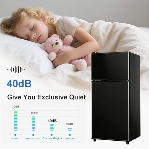 Mini Fridge with Freezer, 3.2 cuft Small Refrigerator, Compact Refrigerator - Image 5