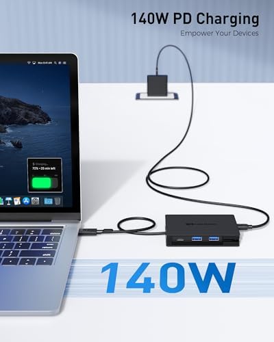 Cable Matters 8-in-1 USB C Hub Dual HDMI, 140W Charging, Gigabit Ethernet - Image 5