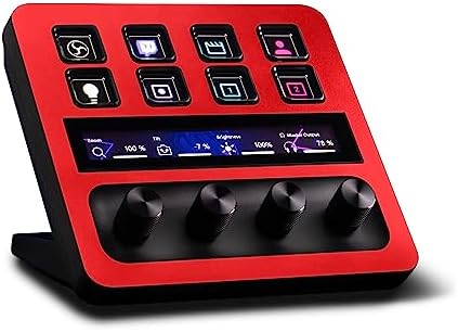 MightySkins Skin Compatible with Elgato Stream Deck + - Solid Red | Protective, Durable, and Unique Vinyl Decal wrap Cover | Easy to Apply, Remove, and Change Styles | Made in The USA by MIGHTY+SKINS