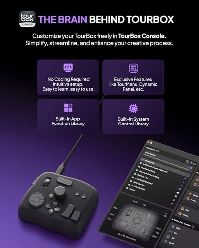 TourBox NEO - Editing Controller, Desktop Creative Multi-Control, Wired Kit - Image 6