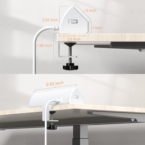 VILONG Desk Clamp Power Strip USB C 65W,Edge Mount Outlet,6FT,White - Image 7
