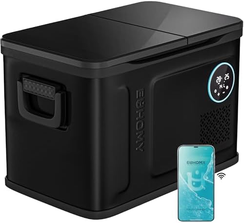 EUHOMY 37QT 12 Volt Refrigerator,Dual Zone -4℉~68℉ Portable Freezer for Car by EUHOMY