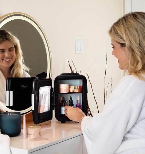 Cooluli Mini Fridge for Bedroom-Car,Office Desk&Dorm Room-Portable 4L/6 Can Electric Plug In Cooler&Warmer for Food,Drinks,Skincare Beauty-&Makeup-12v AC/DC-&Exclusive USB Option,Black,(Pack of 6) - Image 3
