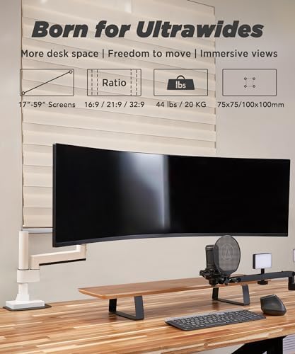 ULTRARM Heavy Duty Monitor Arm for Ultrawide Curved Monitors Modular Design - Image 2
