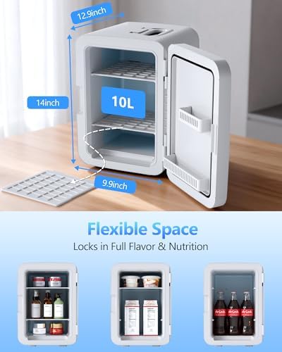Antarctic Star 10L Compact Mini Fridge, 2.6 Gal Portable Small Refrigerator - Image 2
