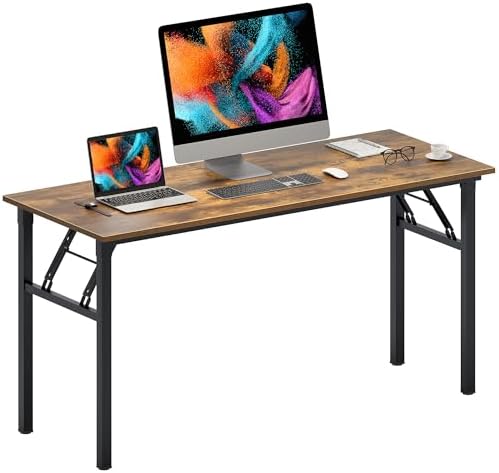 Need Office Computer Desk 60 Inch Sturdy Folding Laptop Table Retro by Need