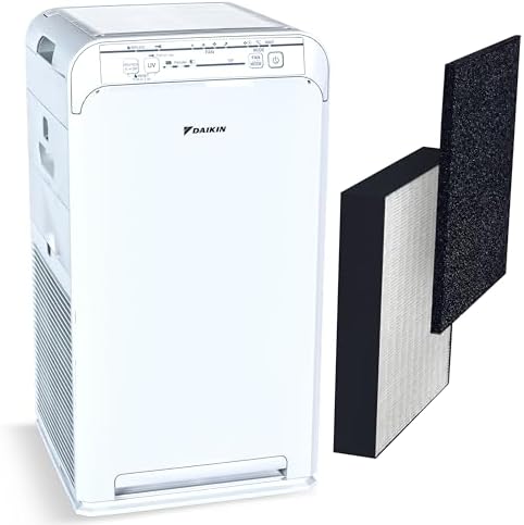 Daikin MCB50YSAU Room Air Purifier for Home, HEPA, Activated Carbon, Pre-Filter and UVC LED Light, Zero Ozone Product, CARB Certified, 10.5 x 10.5 x 19.5 in by Daikin