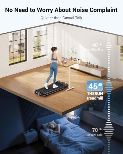 THERUN Walking Pad with Handle Bar, Under Desk Walking Treadmill for Home - Image 7