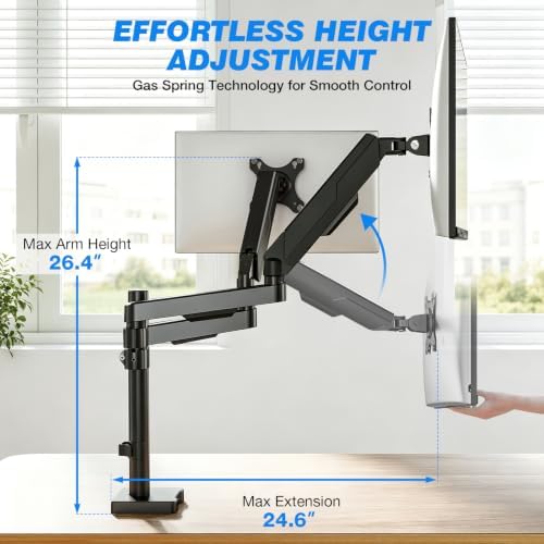 Rfiver Dual Monitor Stand Desk Mount for 17-34" Screens Holds up to 22lbs - Image 3