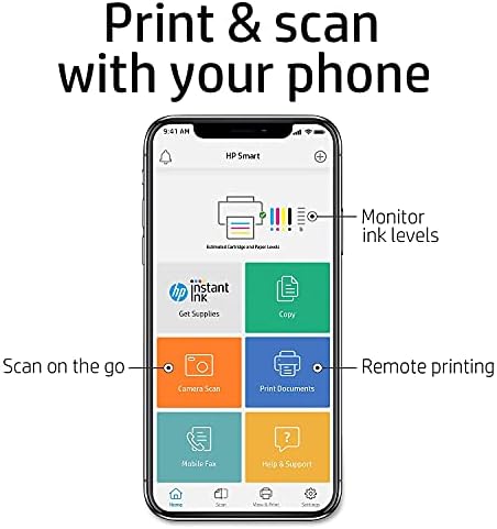 HP DeskJet 3755 Compact All-in-One Wireless Printer, Instant Ink, Works with Alexa - Stone Accent (J9V91A) - Image 6