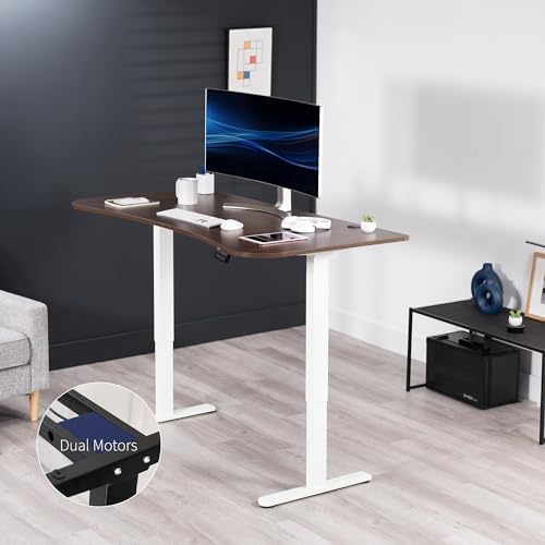 VIVO Dark Walnut 60 x 24 in Standing Desk, DESK-KIT-E2W1D - Image 2
