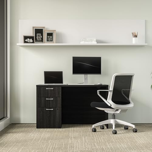 HON MOD Computer Desk, Office Desk with 3 Drawers, Java Oak - Image 2