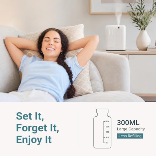 JCLOUD Waterless Essential Oil Diffuser 300 mL, Up to 1500 Ft², White - Image 5