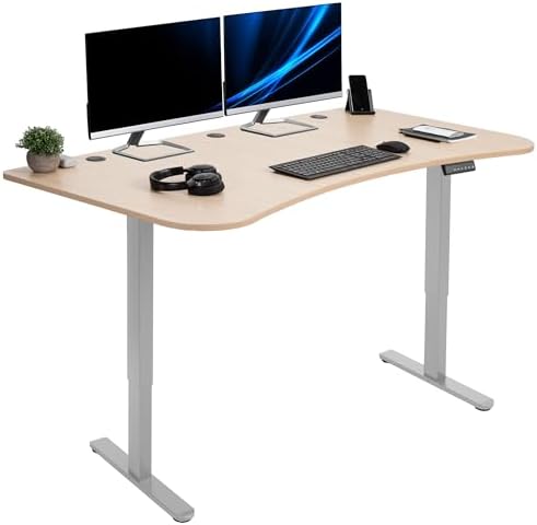 VIVO Light Wood 60 x 24 in Standing Desk, DESK-KIT-E2G1C by VIVO