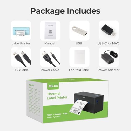 Nelko Bluetooth Thermal Shipping Label Printer, 4x6 Thermal Label Printer - Image 6