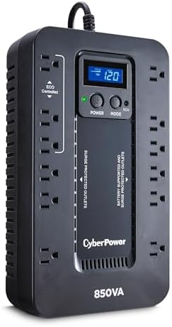 CyberPower EC850LCD Ecologic UPS Battery Backup and Surge Protector by Unknown