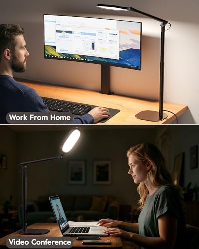 LitONES Tall LED Desk Lamps Home Office, Edge-Lit Eye-Care, 50 Light Modes - Image 3