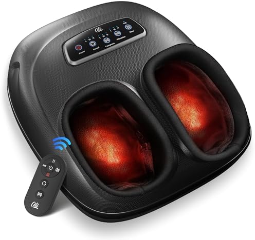 CILI 2026 Upgraded 4-in-1 Heated Foot Massager with Shiatsu, Compression & Vibration, Gifts for Women Men,Feet Massager Machine with Remote Control, Deep Kneading, Fits Big Feet 14 Men by CILI