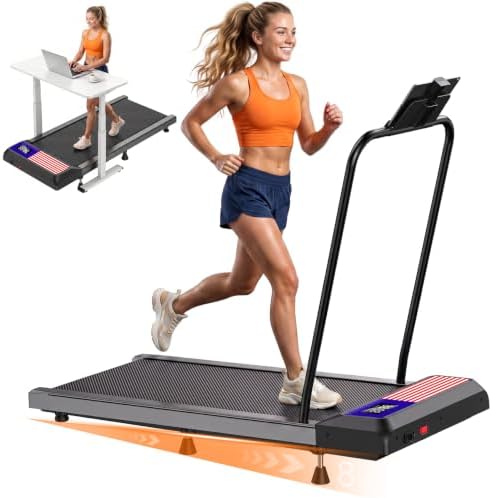 Walking with Incline Pad and Handle Bar, 2.5HP Low Noise Treadmill, 270lbs by Unknown