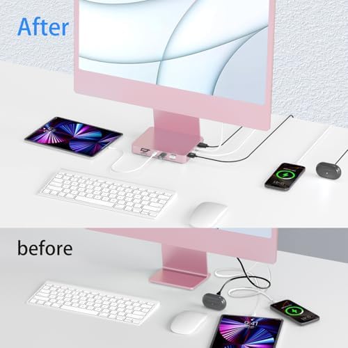 8-in-1 USB-C Hub for 24-inch iMac (2024/2023/2021), M.2 SSD Expansion, 10Gbps USB-A/C 3.2, 4K HDMI, SD/TF – Docking Station for iMac M1, M3, M4 (SSD Not Included) - Image 3