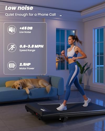 MJWW 6% Incline Walking Pad, Smart AI Under Desk Treadmill for Home - Image 5